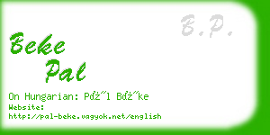 beke pal business card